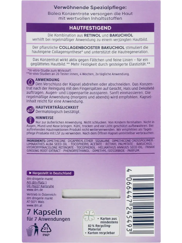 Balea Concentré Rétinol, 7 pièces - Image 3