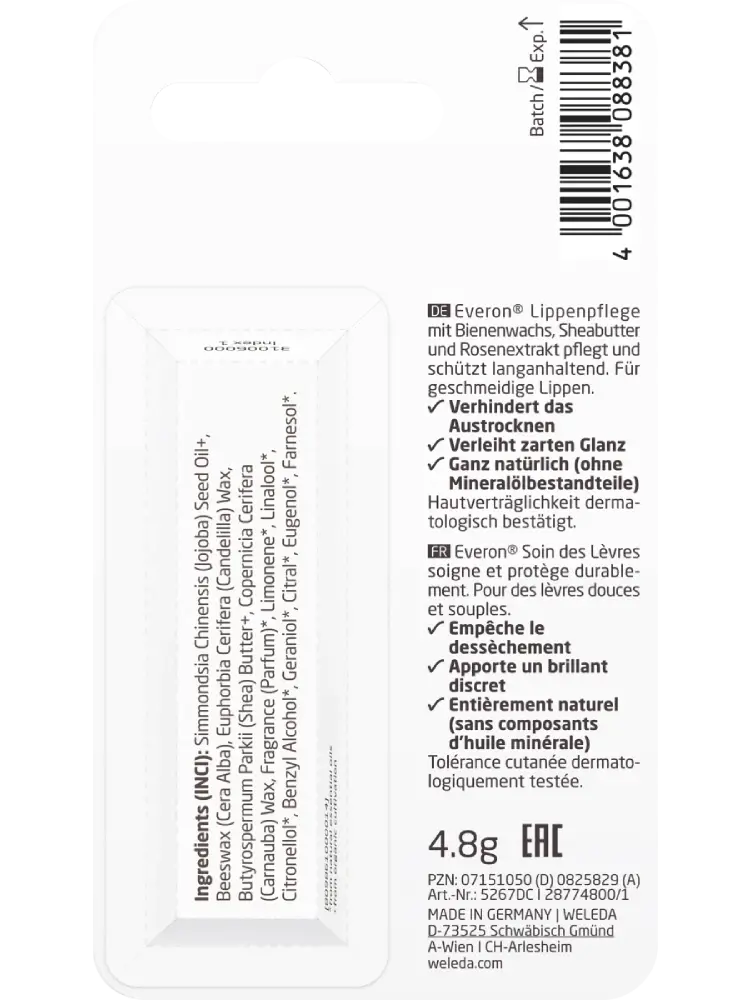 WELEDA Baume à lèvres Everon, 4,8 g - Image 2