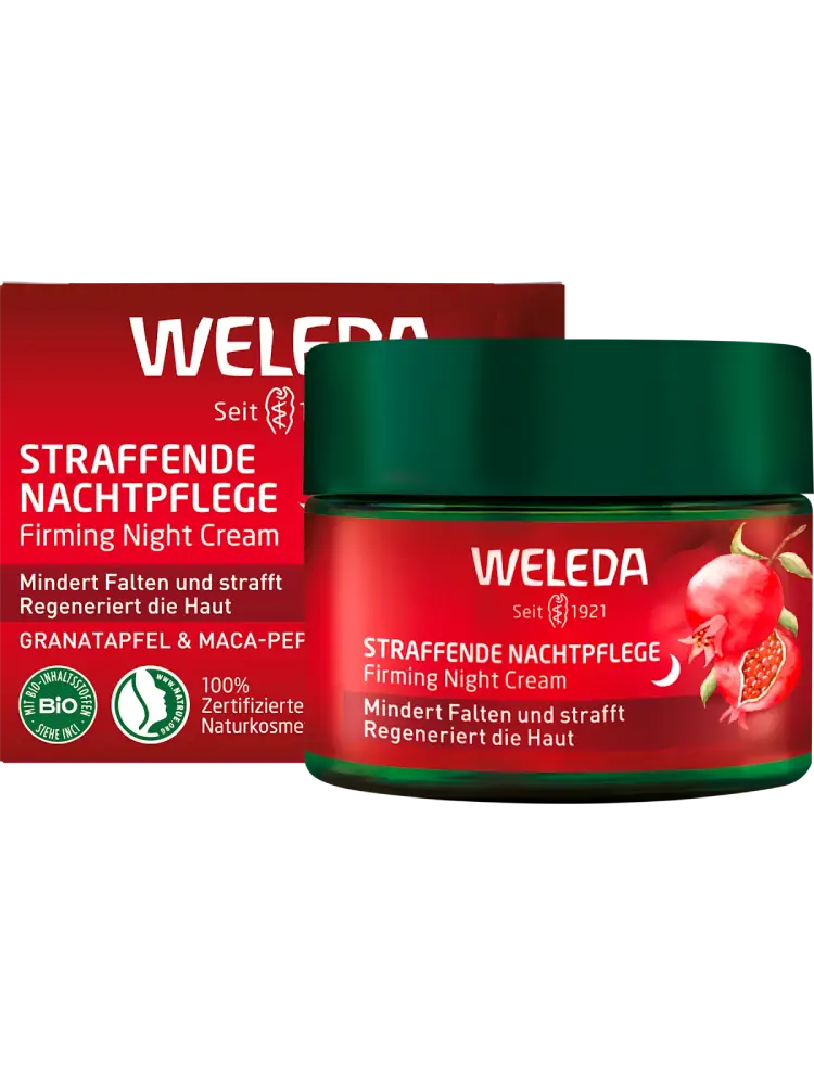 WELEDA Crème de nuit raffermissante Grenade & Peptides de Maca, 40 ml