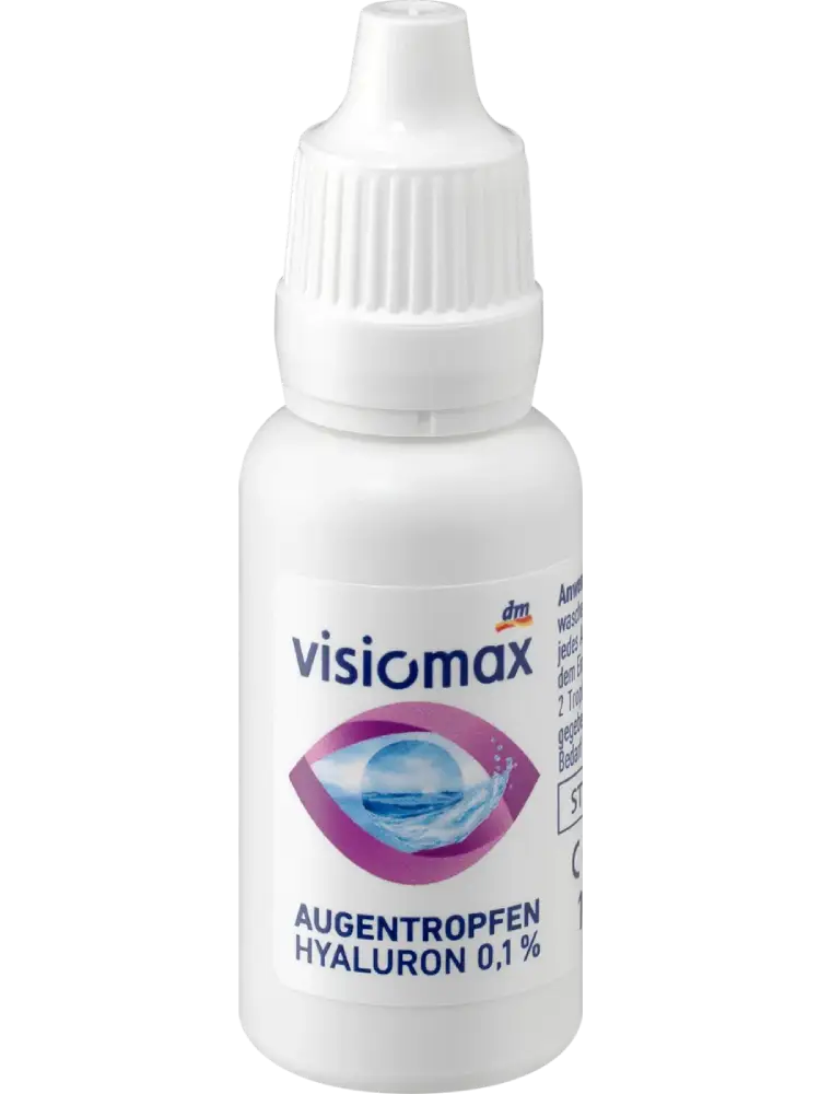 Visiomax Gouttes oculaires avec 0,1 % d’acide hyaluronique, 15 ml - Image 2