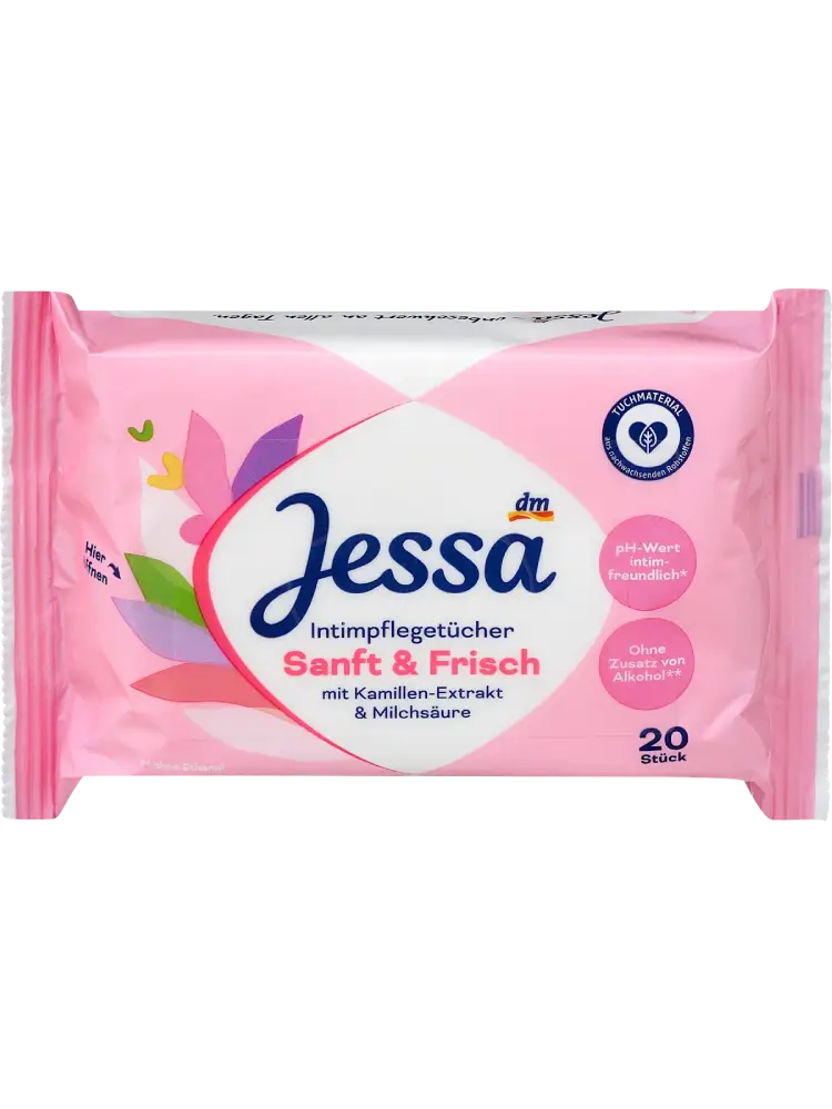 Jessa Lingettes intimes Douces & Fraîches, 20 pièces