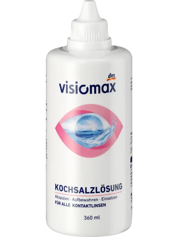 VISIOMAX Solution saline pour lentilles de contact, 360 ml