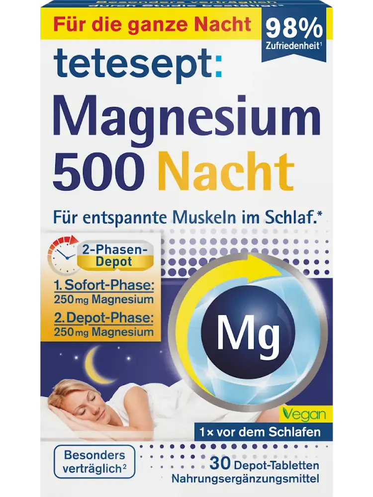 tetesept Comprimés de magnésium Nuit, 30 pièces, 42,6 g