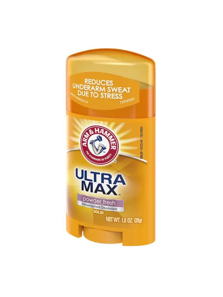 Arm & Hammer UltraMax Antitranspirant solide, déodorant solide, Powder Fresh, 28 g