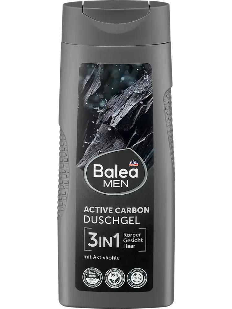 Balea MEN Gel douche Active Carbon 3-en-1, 300 ml