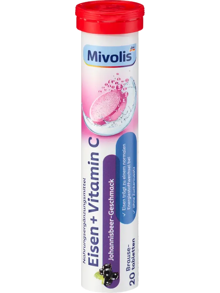 Mivolis Comprimés effervescents Fer + Vitamine C, 20 comprimés, 82 g