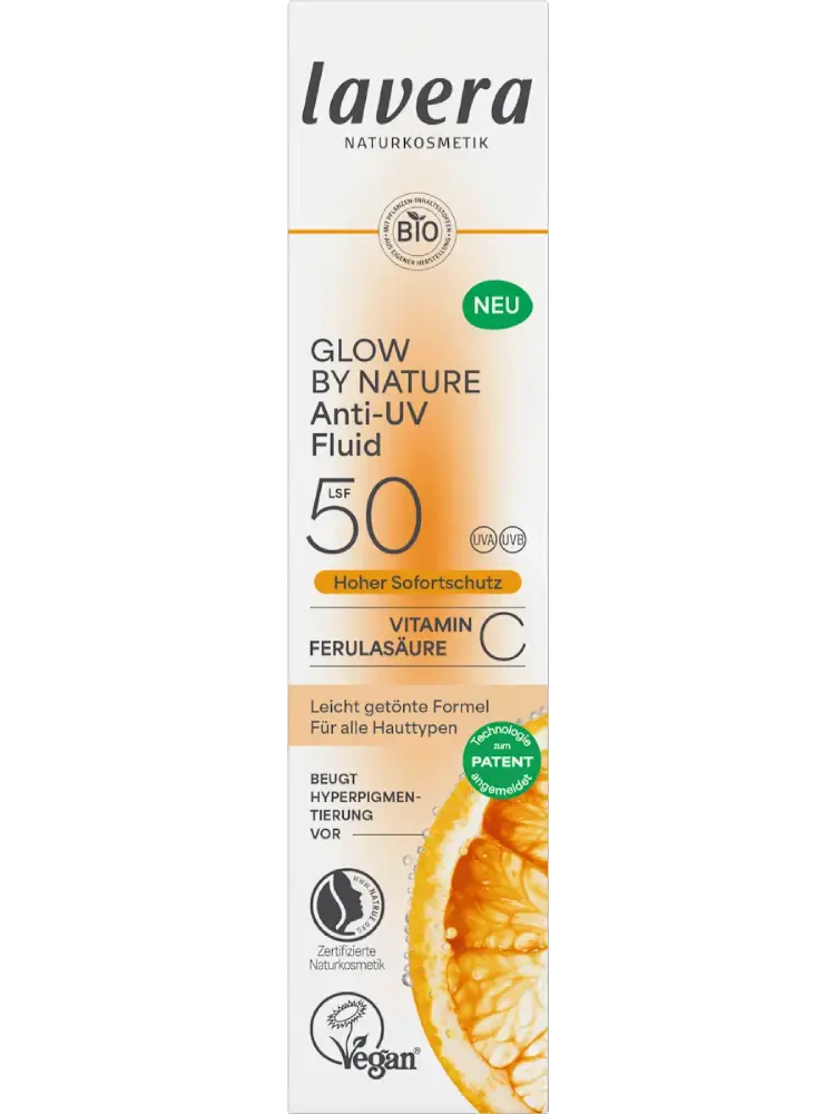 lavera COSMÉTIQUES NATURELS Fluide Glow by Nature anti-UV SPF 50, 40 ml