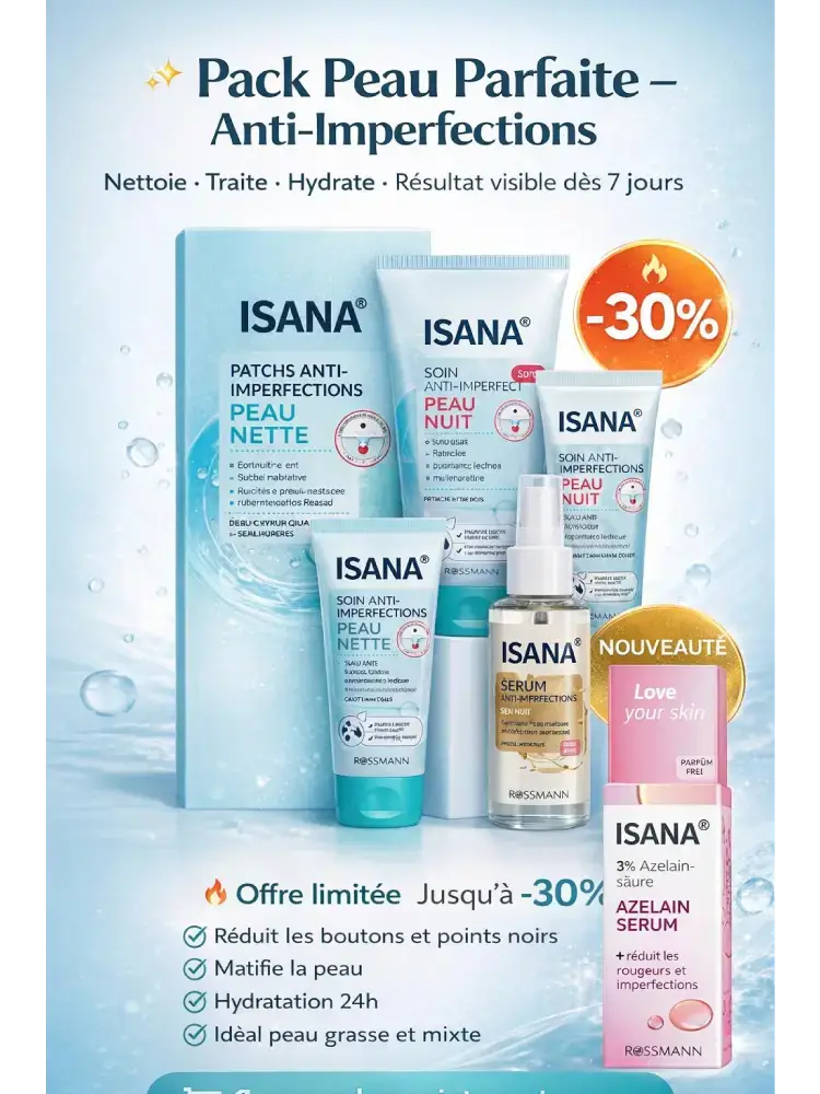 Pack Anti-Imperfections ISANA – Avec Acide Azélaïque 3%